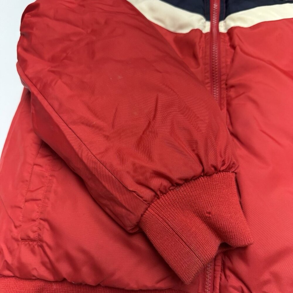 Vintage Ellesse Reversible Jacket Mens Medium 20x24.5 Red Bomber - Picture 4 of 16